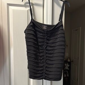 Lane Bryant Gray Ruched Sleeveless Camisole